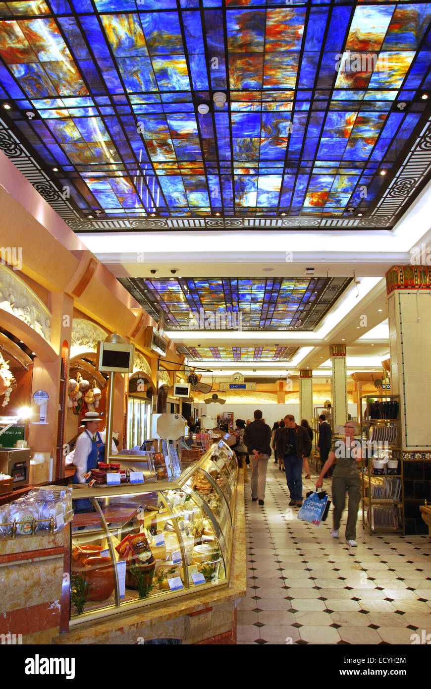 meat department at Harrods, London UK Stock Photo Alamy