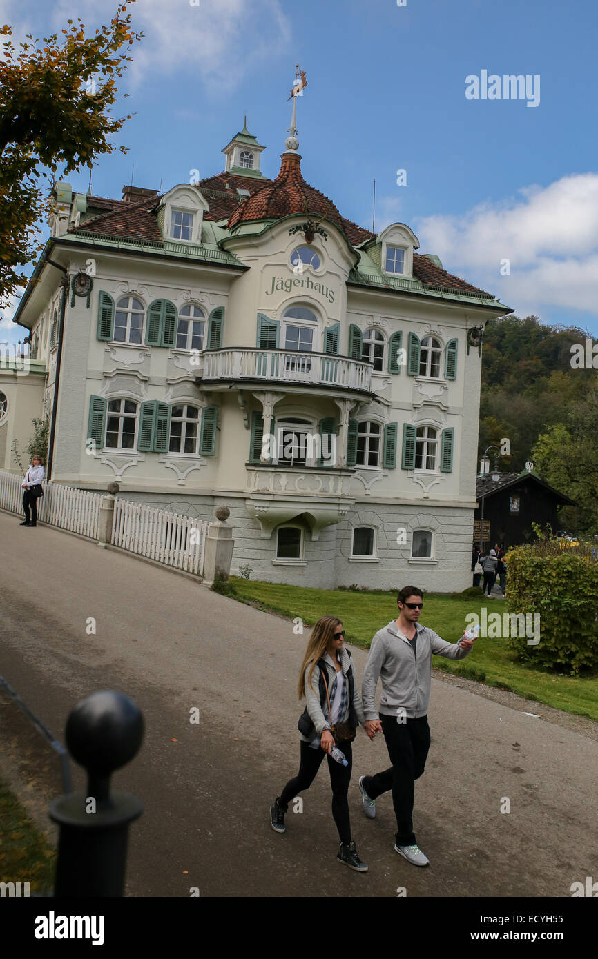 Villa Jagerhaus Hotel Hohenschwangau Bavaria Germany Stock Photo