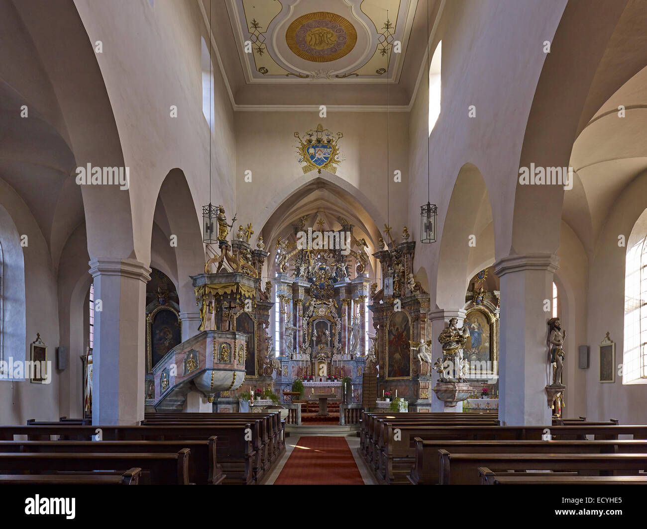 Sanctuary of St. Maria de Rosario in Dimbach, Franconia, Bavaria, Germany Stock Photo