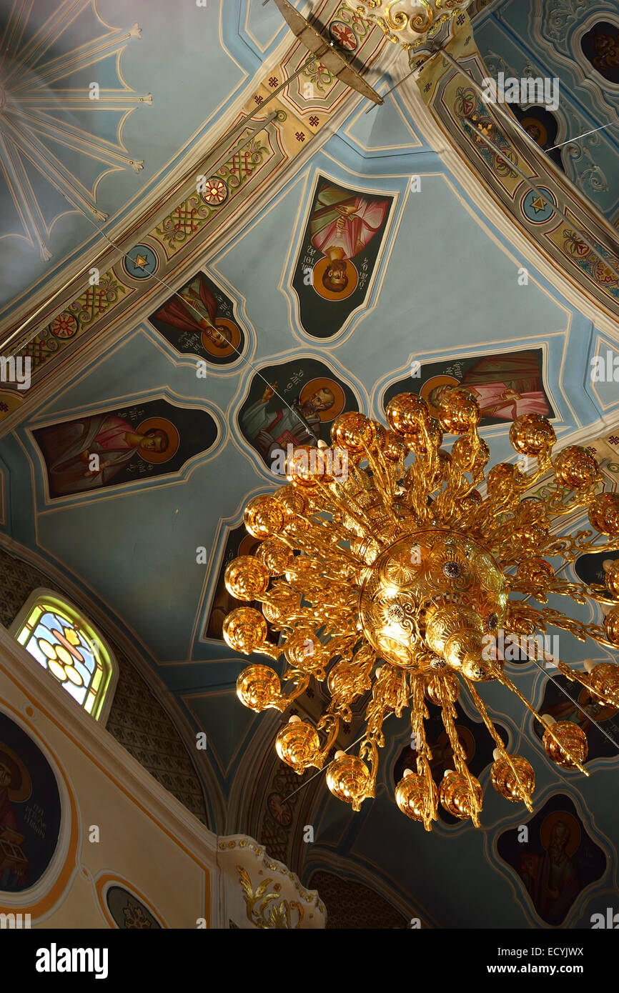 Church interior, Mesta, Chios Stock Photo