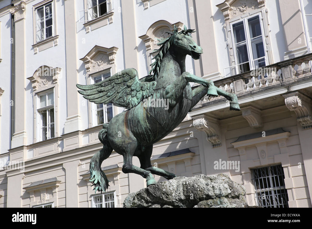 horse statue Mirabell palace Stock Photo