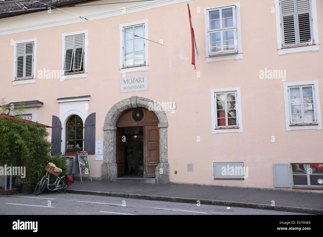 Mozart home Salzburg Stock Photo