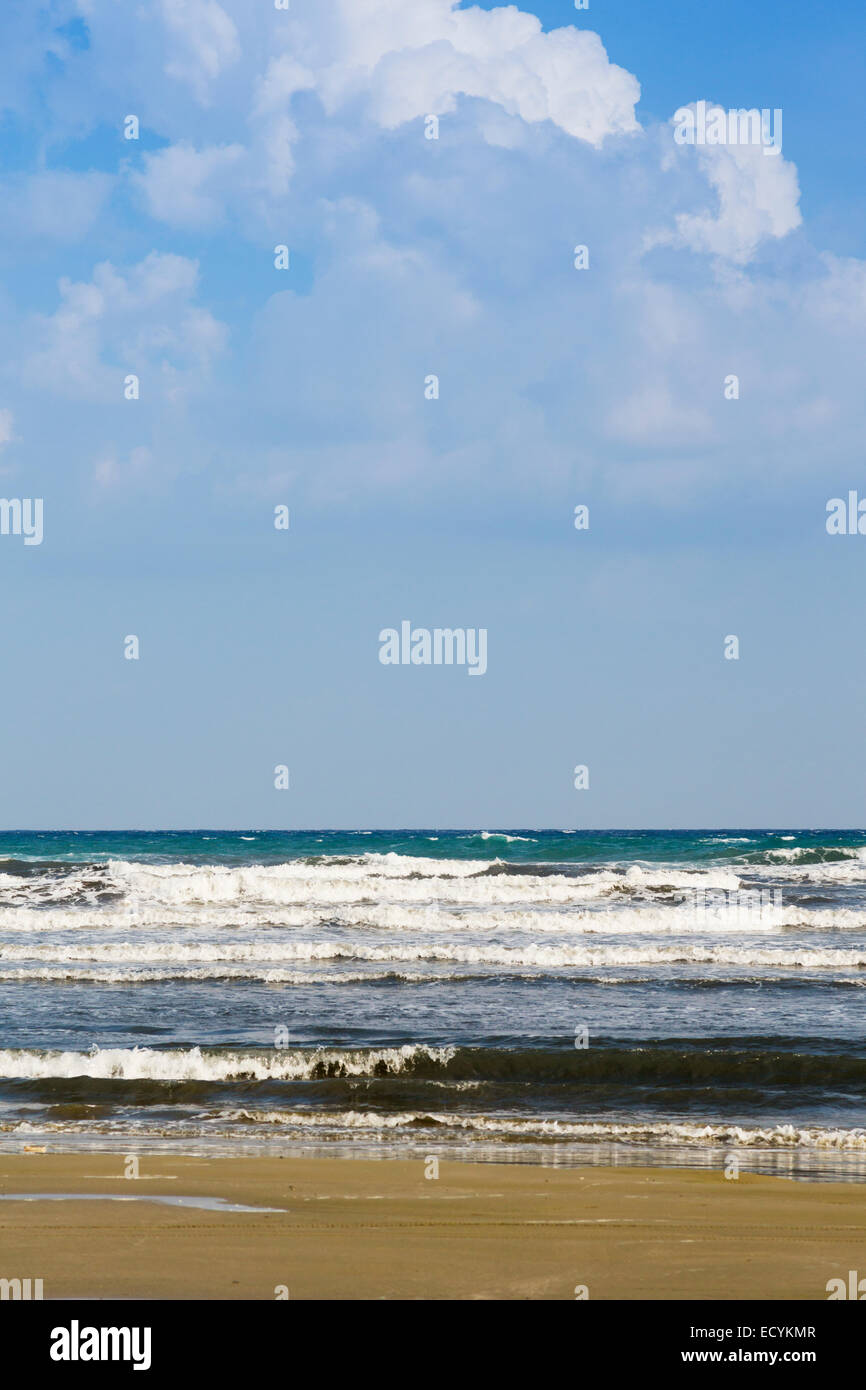 Beach, Sea and sky, Cyprus Stock Photo