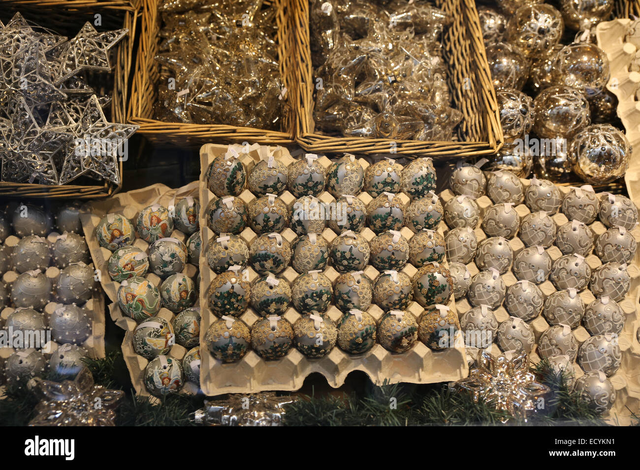 Salzburg egg shell decor shop Stock Photo