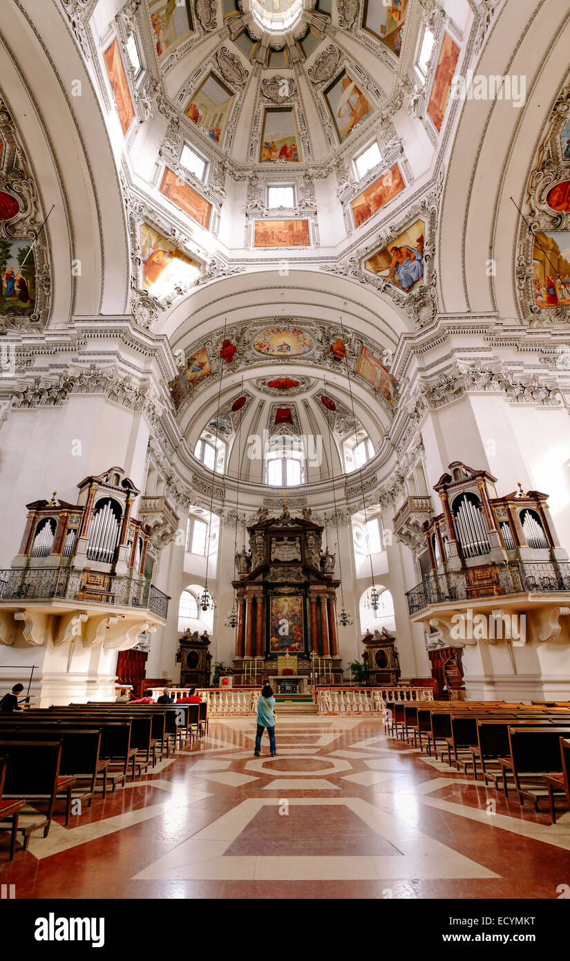 Salzburg Cathedral Salzburger Dom Baroque style Stock Photo