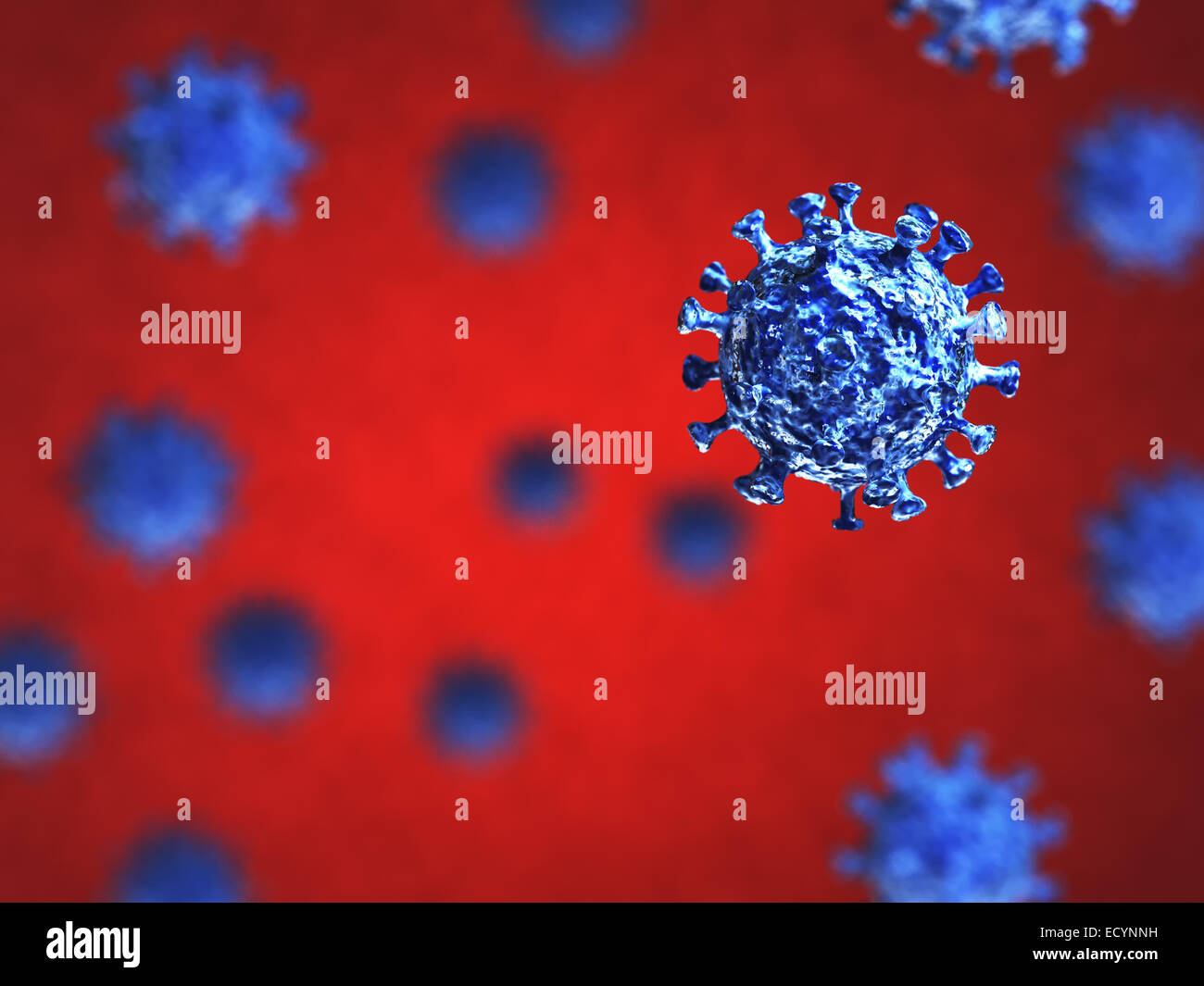 3d render of bacteria virus cell 3d  concept background Stock Photo