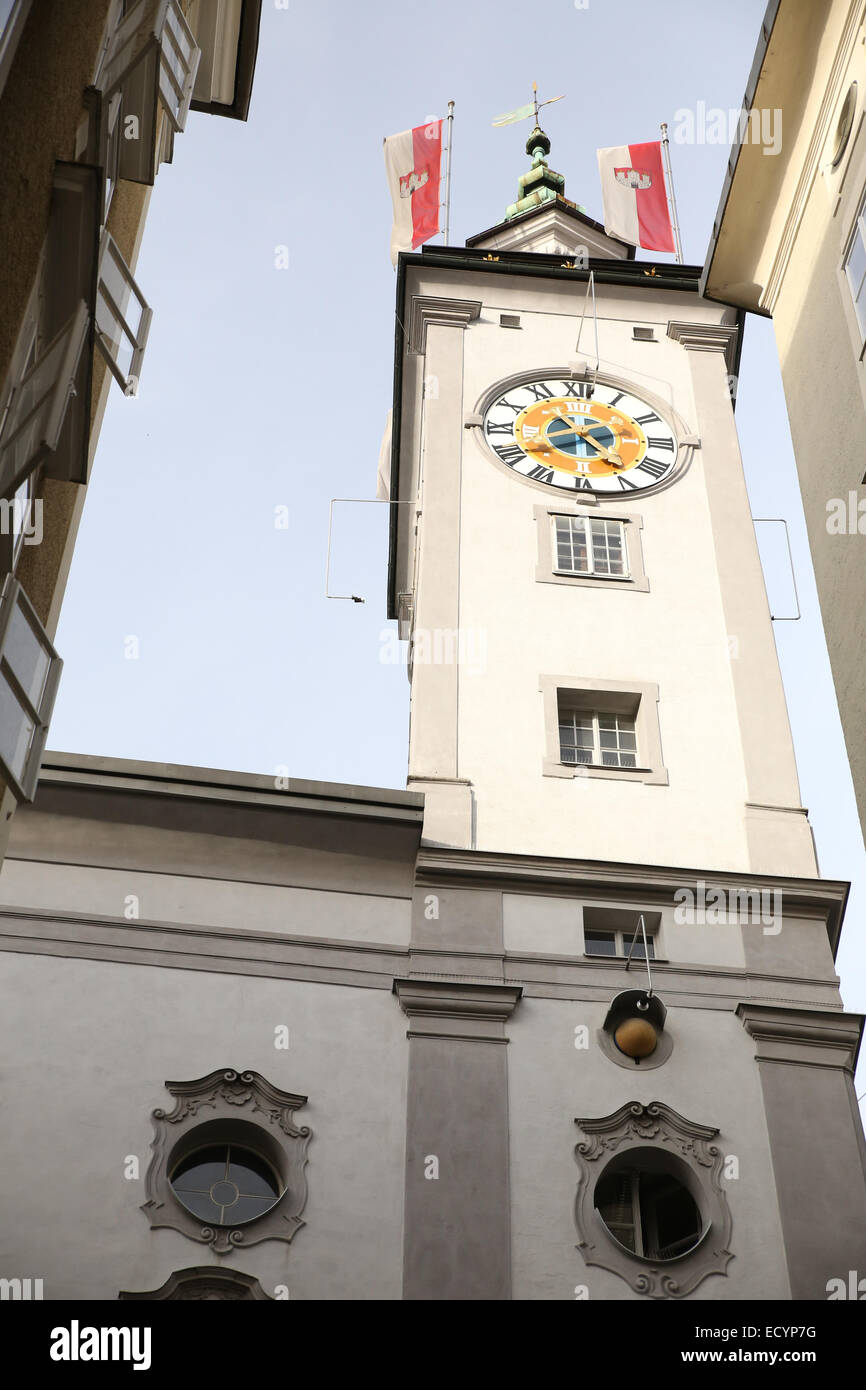 city hall tower Salzburg Stock Photo Alamy
