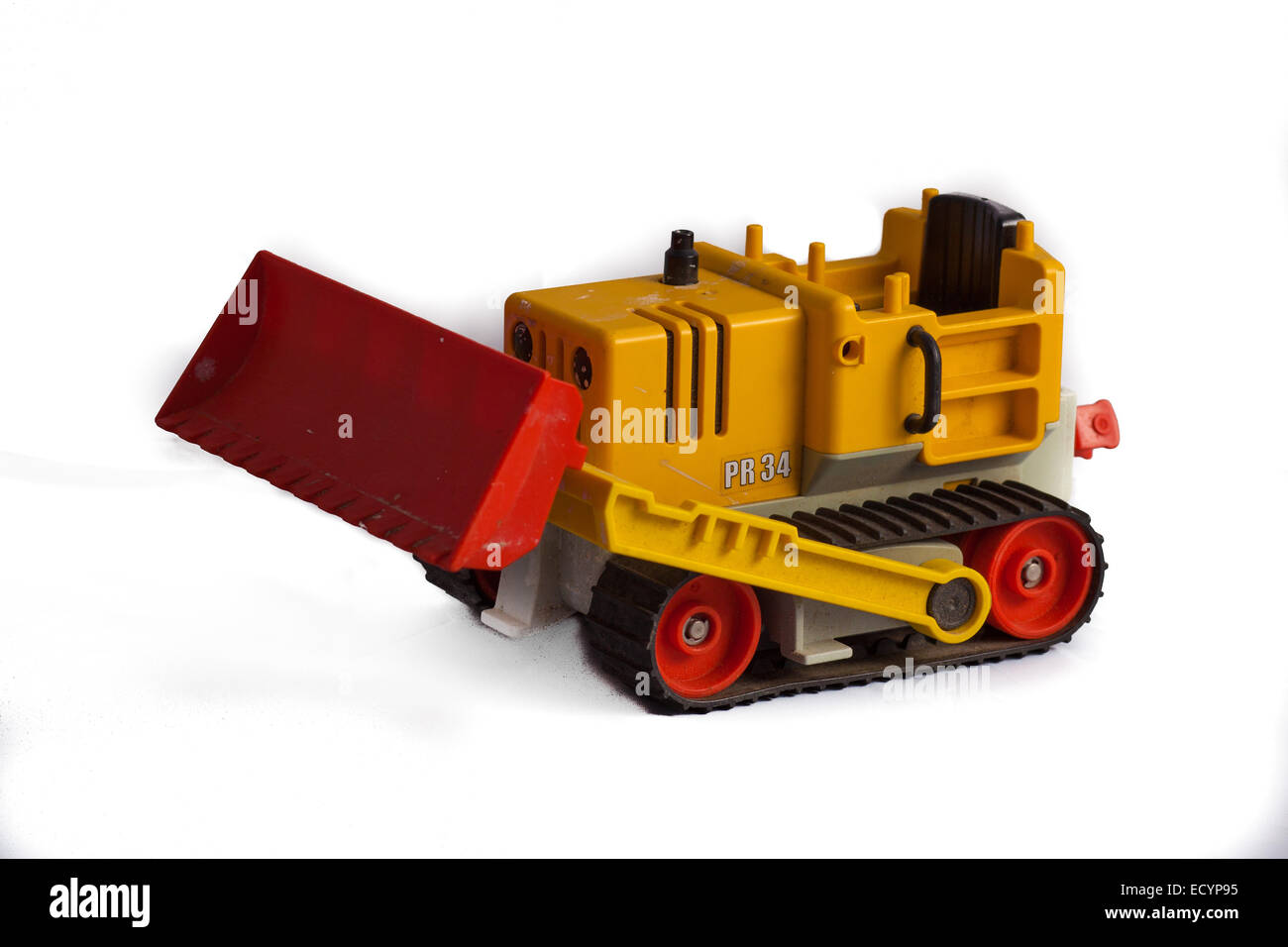 Playmobil bulldozer toy isolated on white background Stock Photo - Alamy