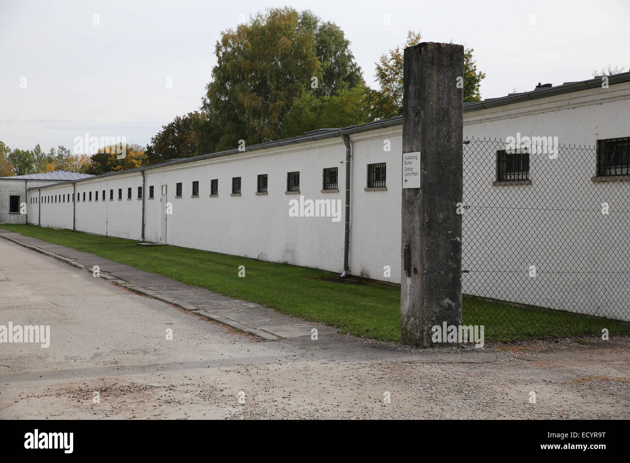 Dachau concentration camp white building Stock Photo