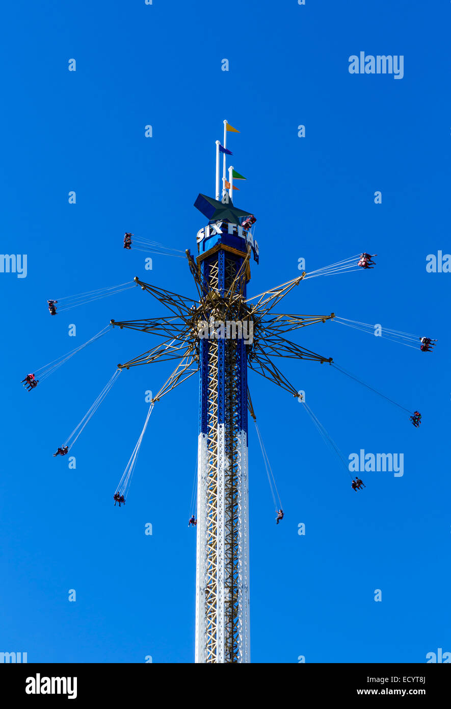 SkyScreamer ride at Six Flags over Texas, Arlington, near Fort Worth, Texas, USA Stock Photo