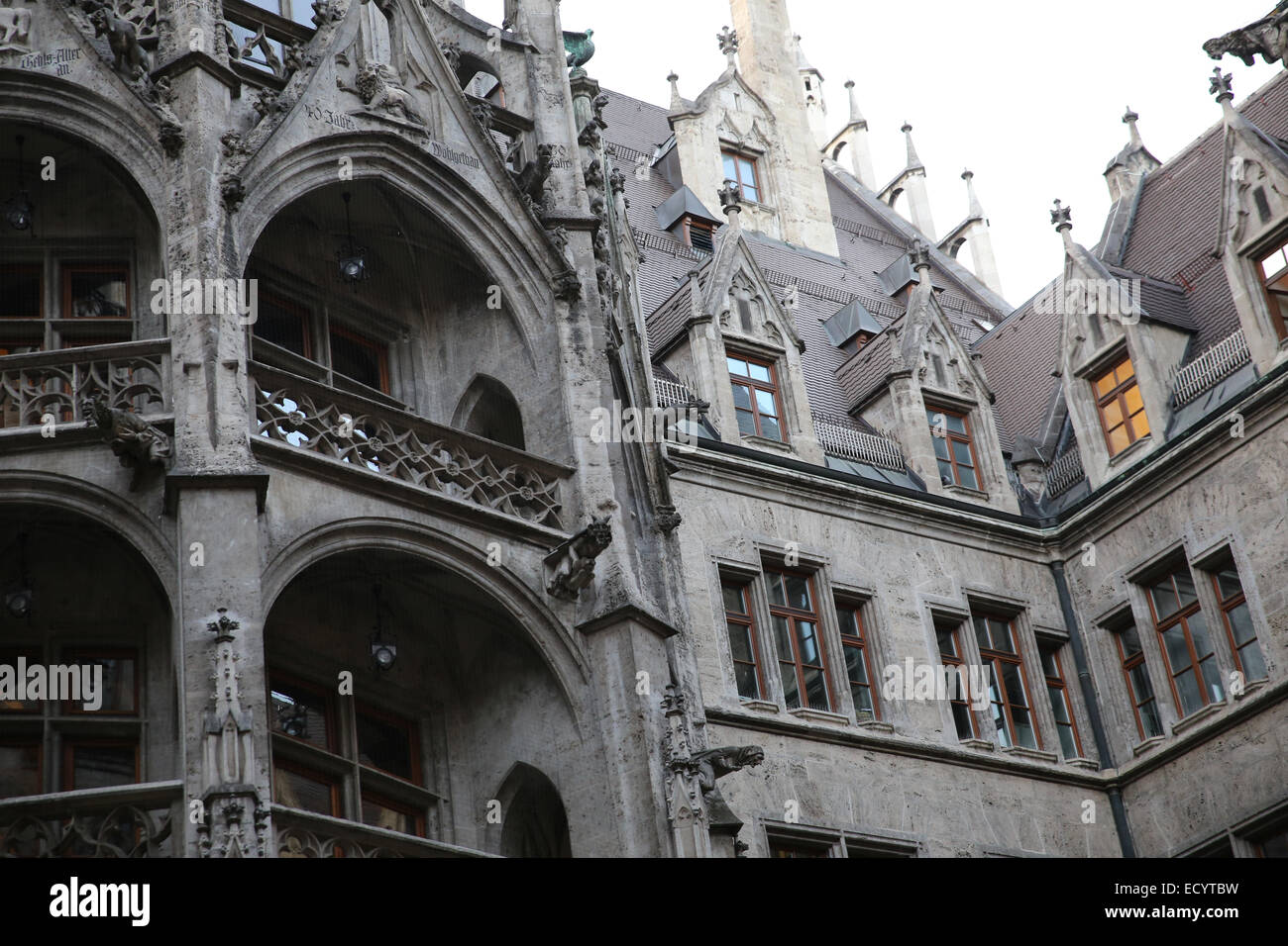 Munich town hall building architecture Stock Photo
