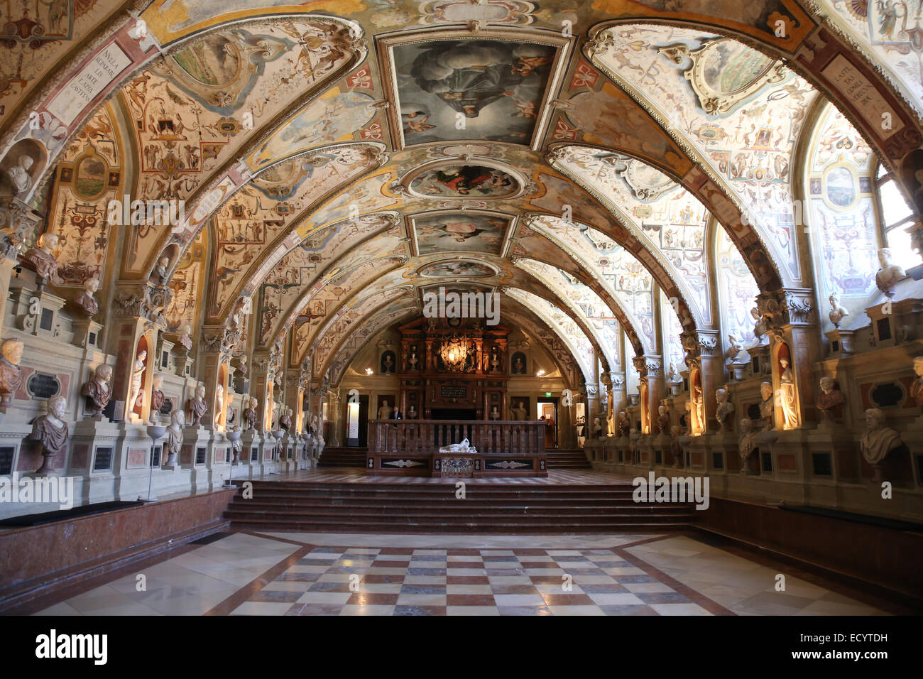 Munich Antiquarium inside residence palace Stock Photo