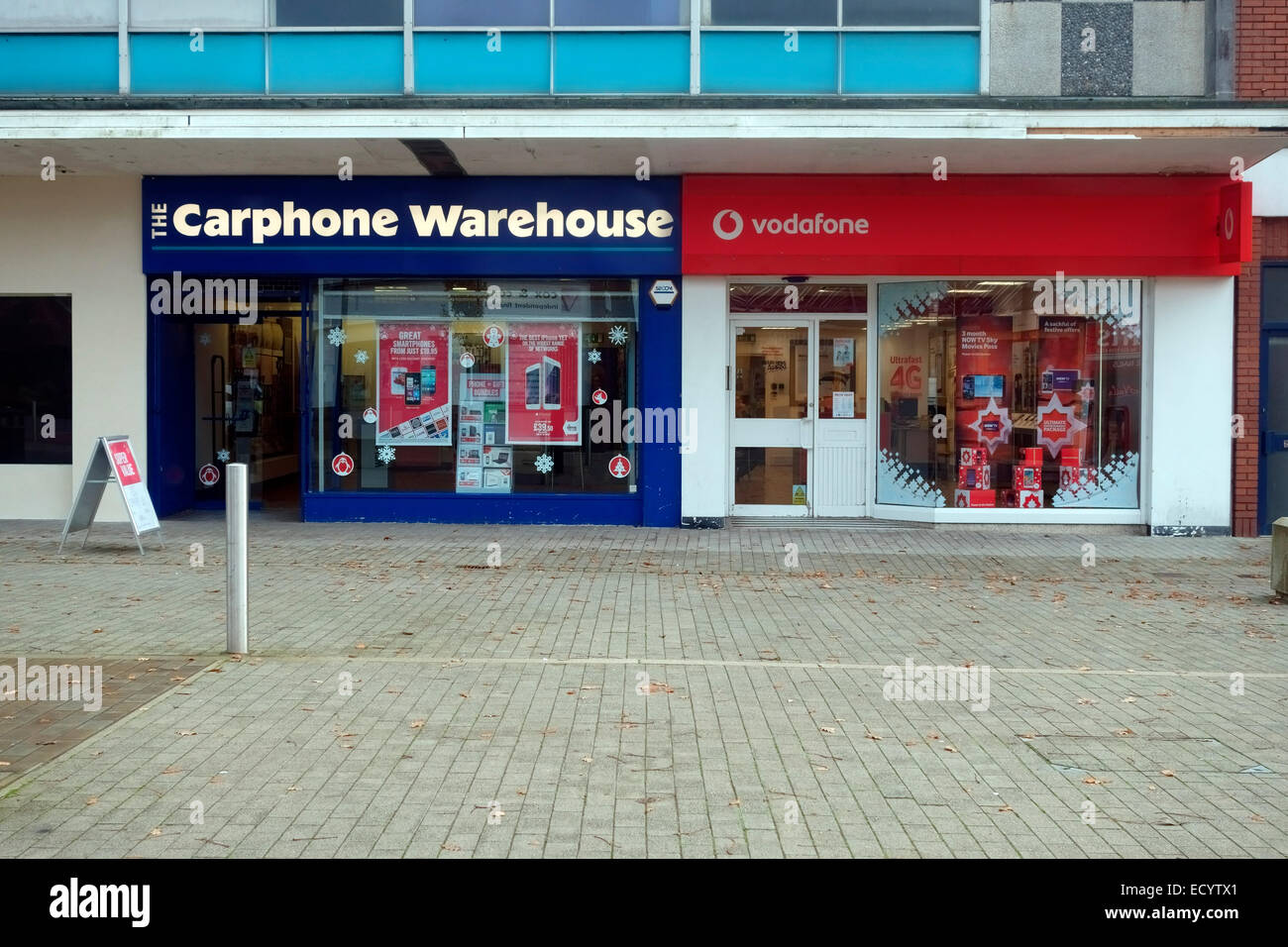 Carphone warehouse and vodafone shop store Waterlooville Hampshire UK Stock Photo