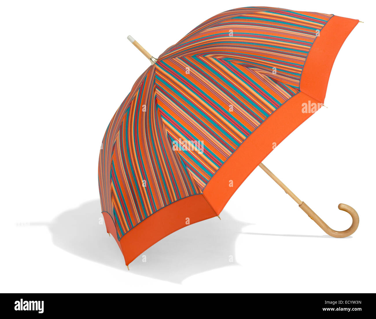 orange striped umbrella Stock Photo Alamy