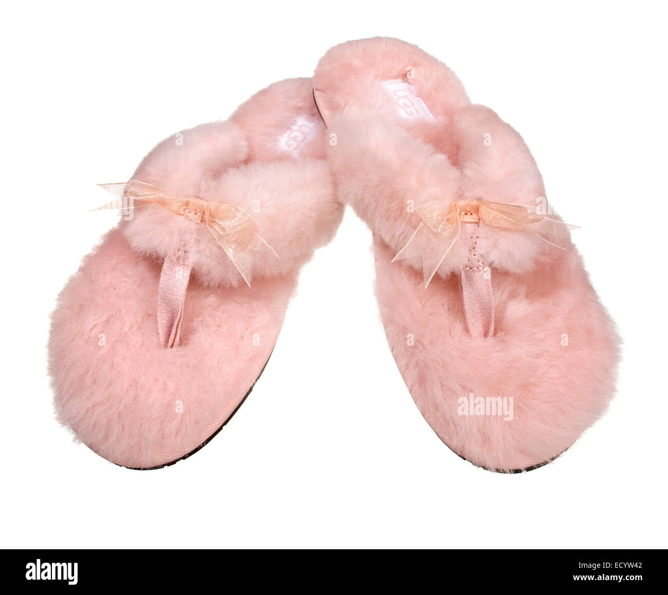 ugg fuzzy slippers pink