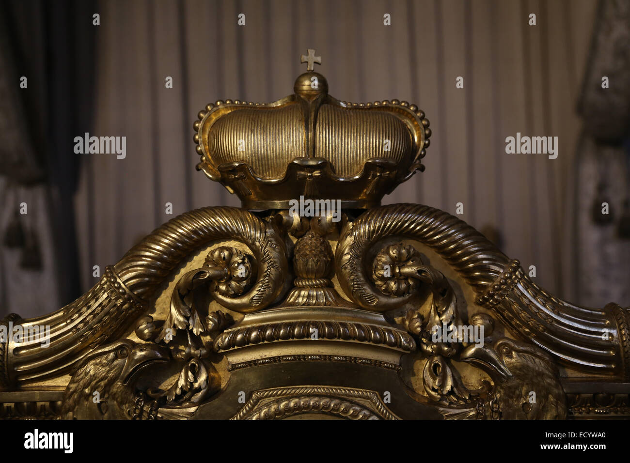 Bavarian king furniture Munich Residenz Stock Photo