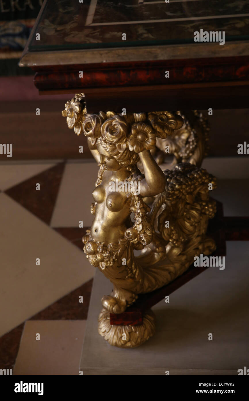 furniture inside Munich Residenz Stock Photo