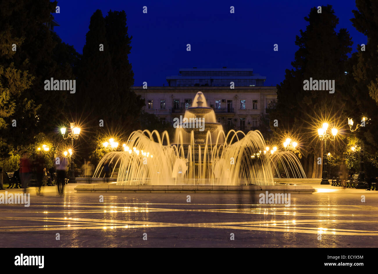 Fountain Park in Baku Stock Photo