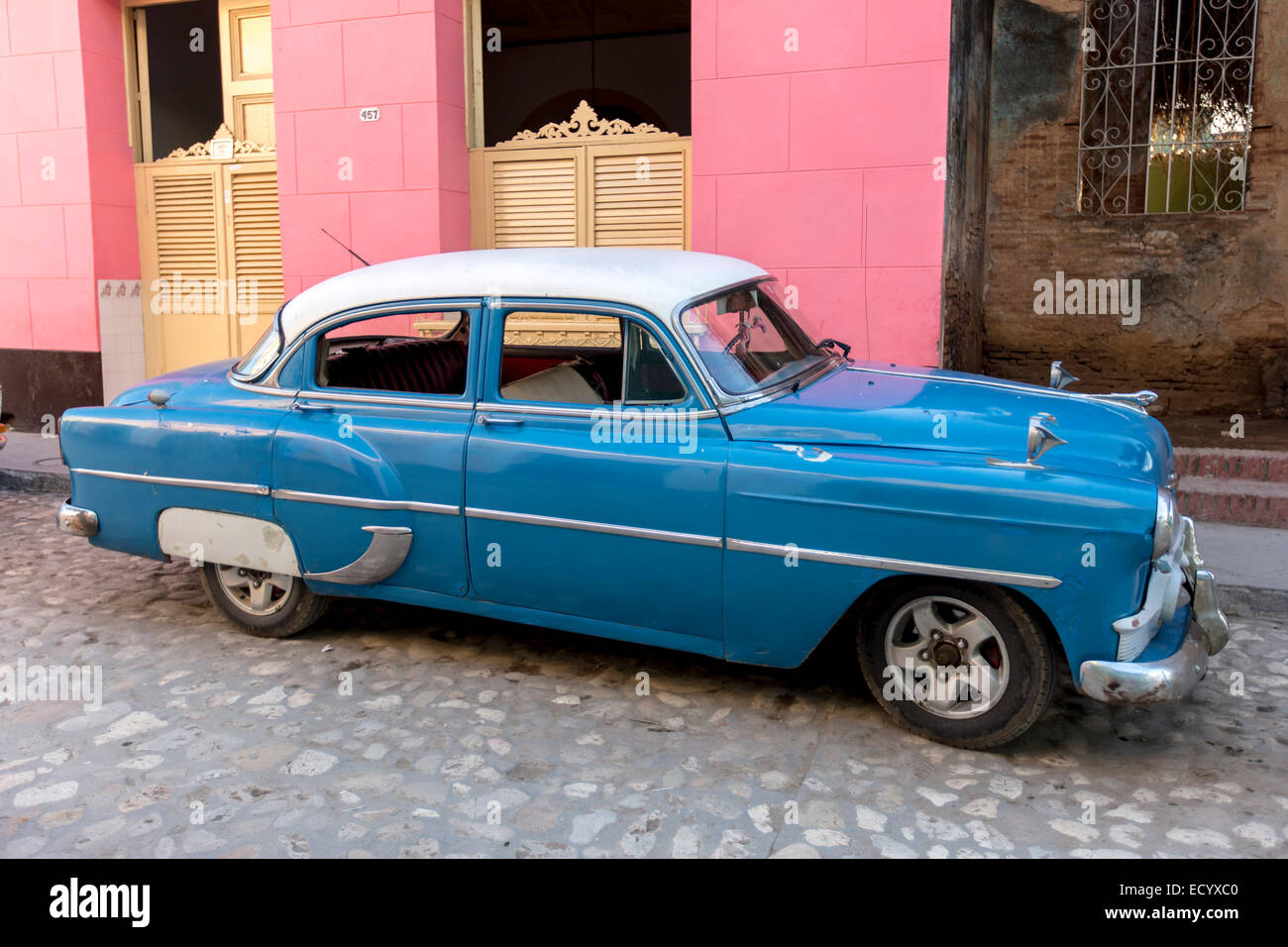 A classic American car in Trinidad, Cuba Stock Photo Alamy