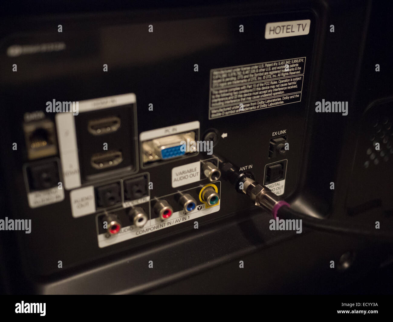 television back panel tv Stock Photo Alamy