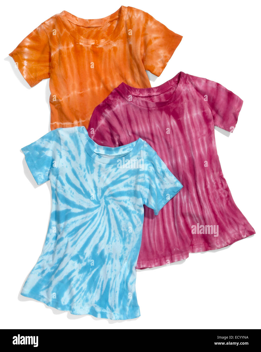 tie dye t-shirts Stock Photo