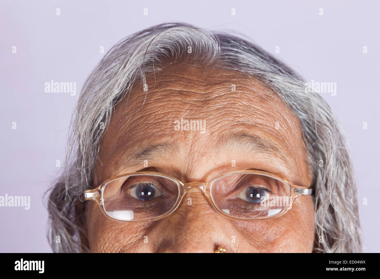 1 indian Old Senior Woman Stock Photo