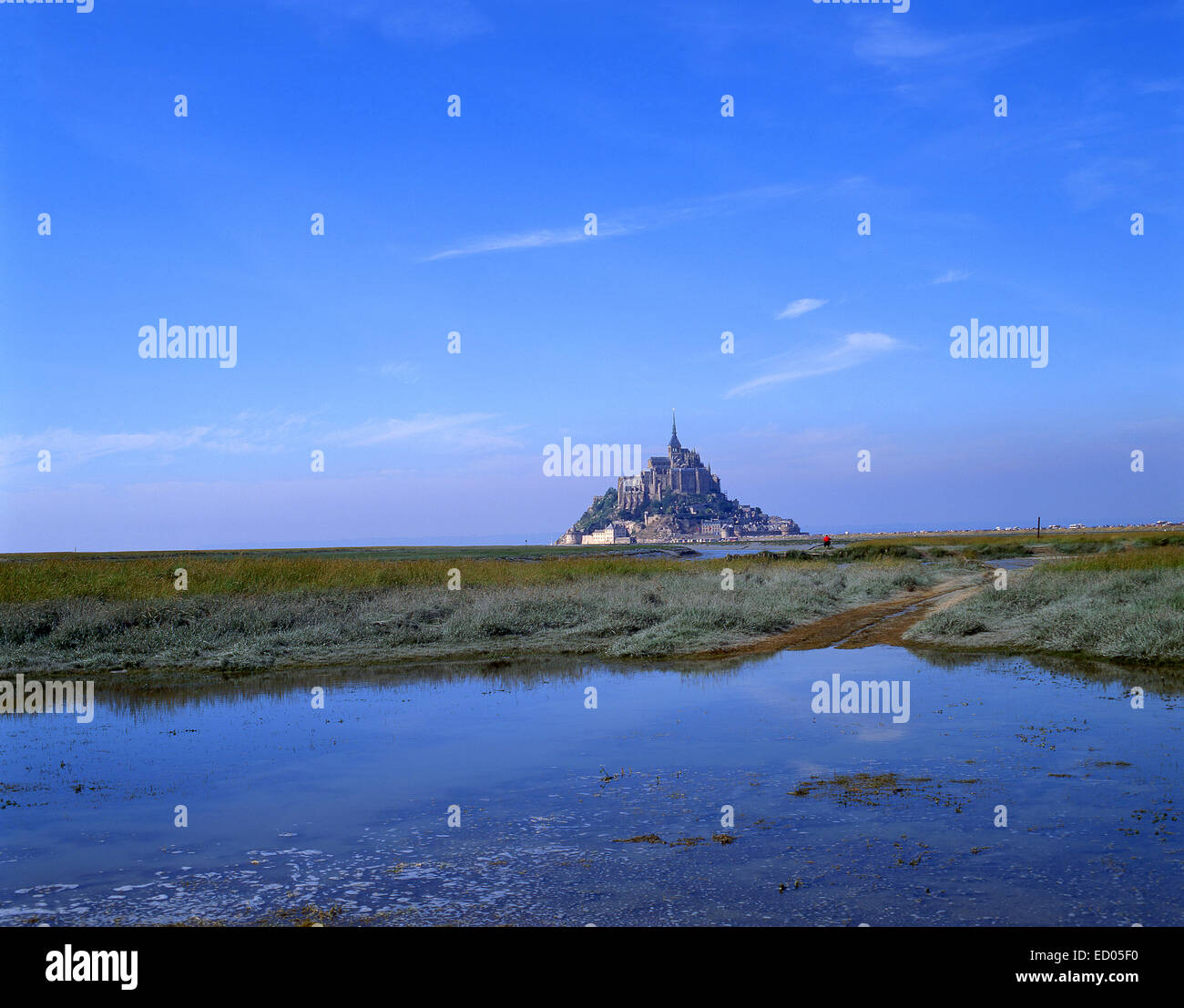 Le Mont Saint-Michel (Saint Michael's Mount), Manche, Lower Normandy Region, France Stock Photo