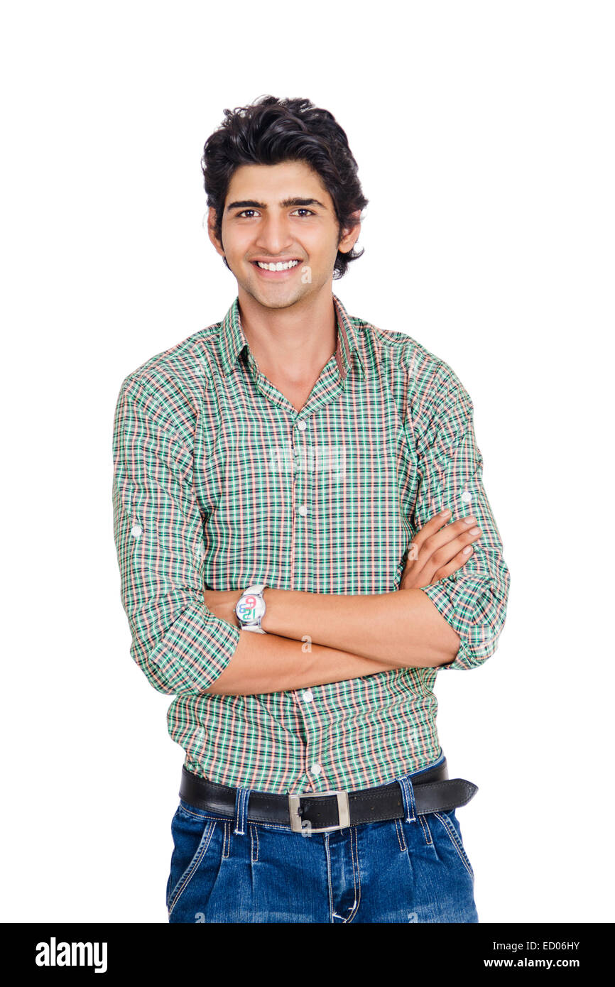 i indian boy Standing Pose Stock Photo