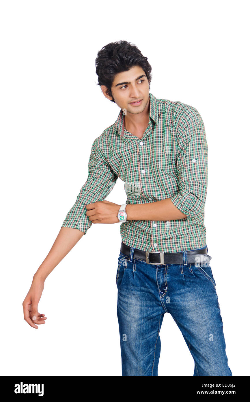 i indian boy Standing Pose Stock Photo