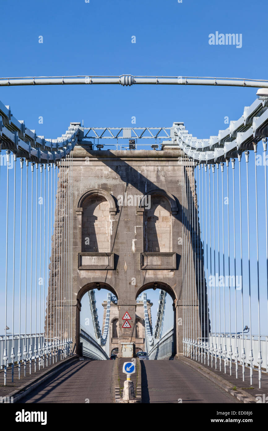 Wales, Bangor, Menai Straits Bridge Stock Photo Alamy