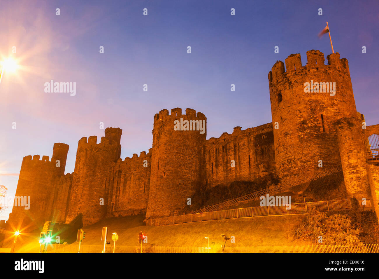 Wales, Conwy, Conwy Castle Stock Photo Alamy