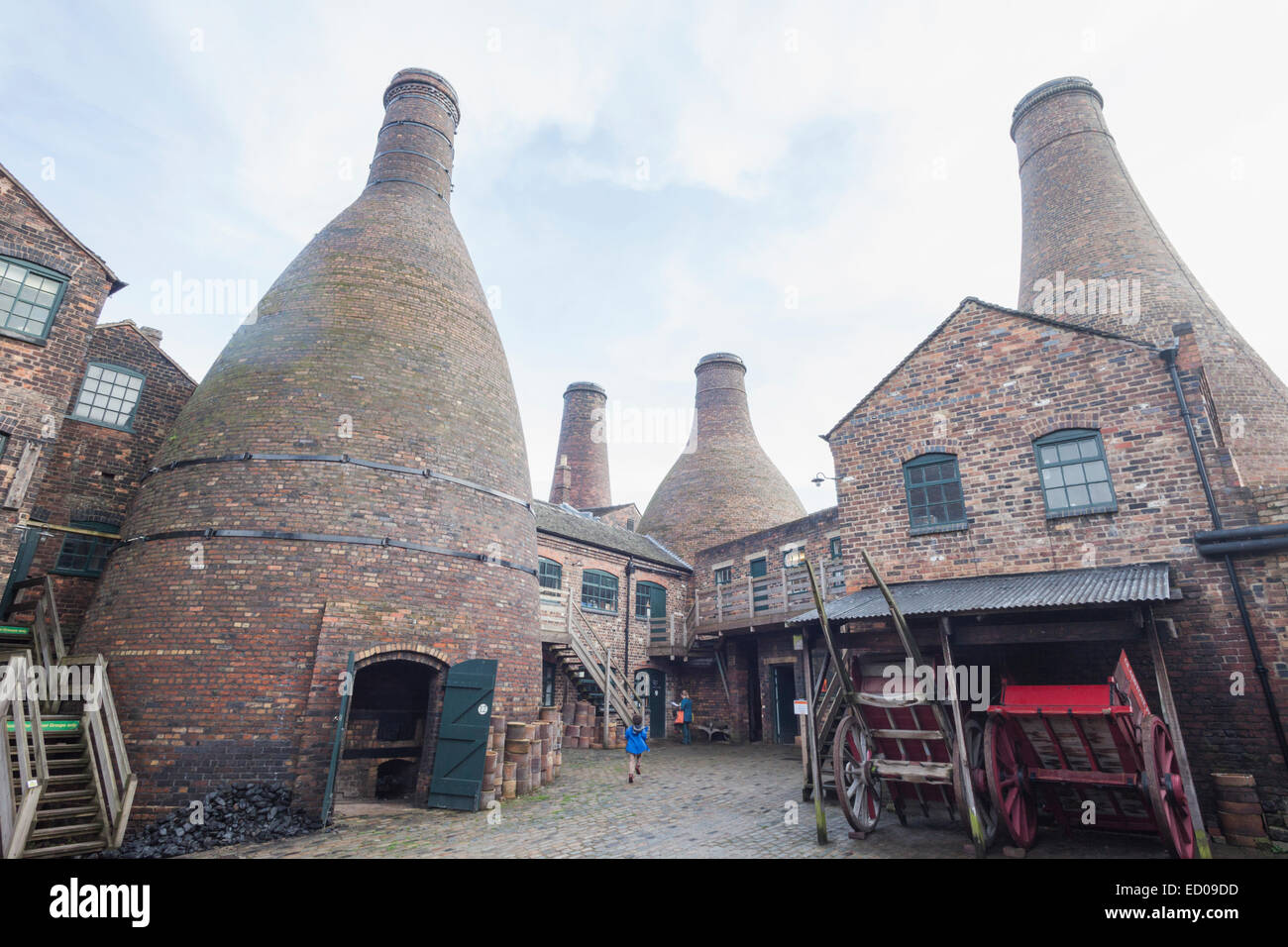 England, Staffordshire, Stoke-on-Trent, Gladstone Pottery Museum, Historic Pottery Kilns Stock Photo
