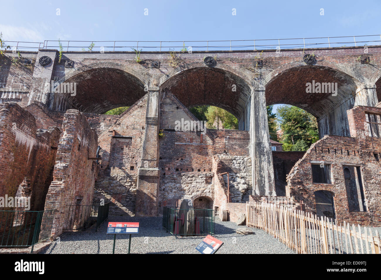 England, Shropshire, Ironbridge, Colbrookdale Museum of Iron, The Upper Works Stock Photo