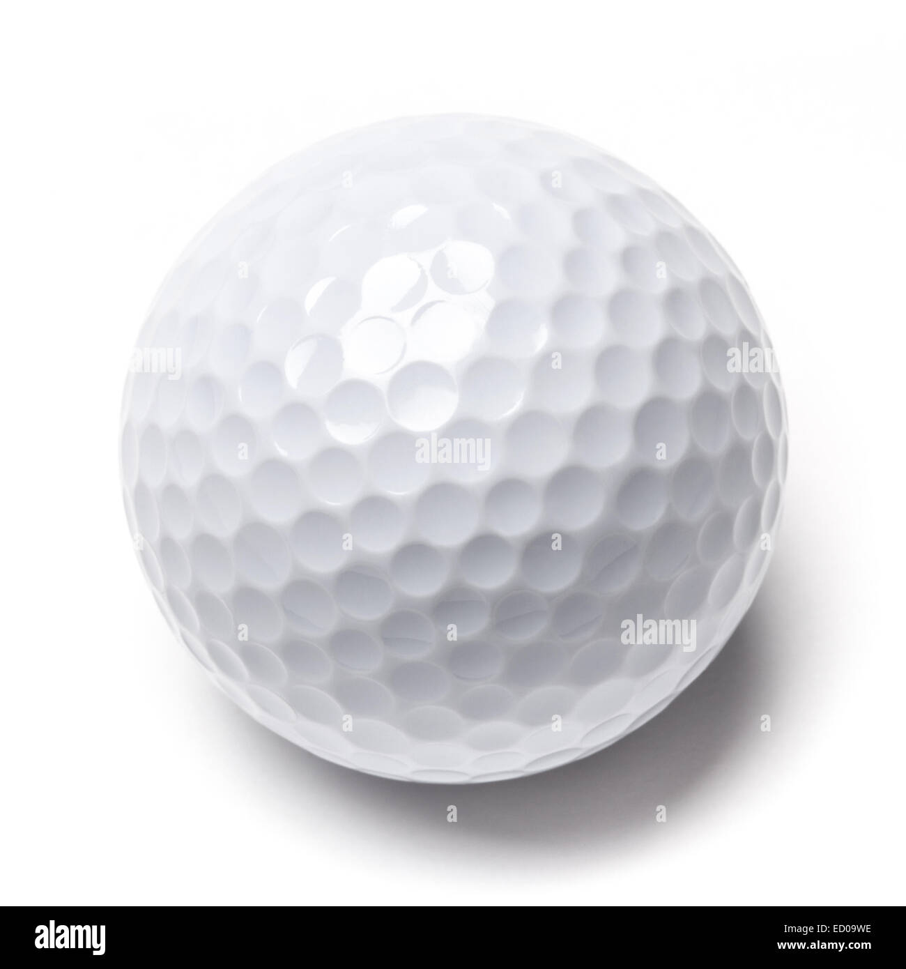 White golf ball isolated on white background Stock Photo