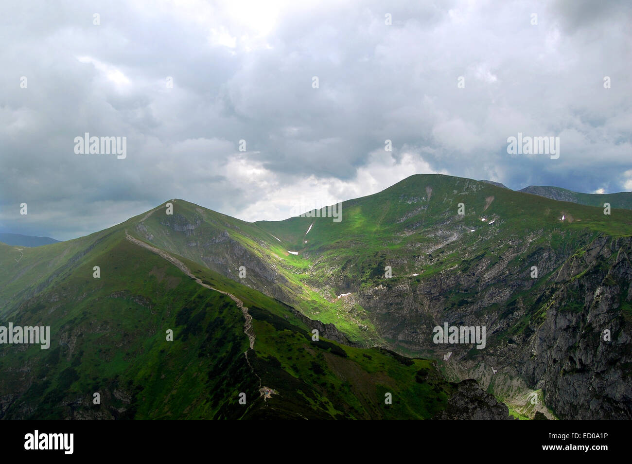 The picturesque and mysterious mountain valley Stock Photo - Alamy