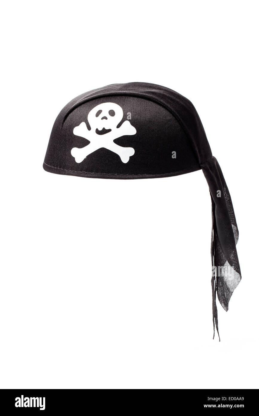 Image of a pirate hat isolated on white background. Stock Photo