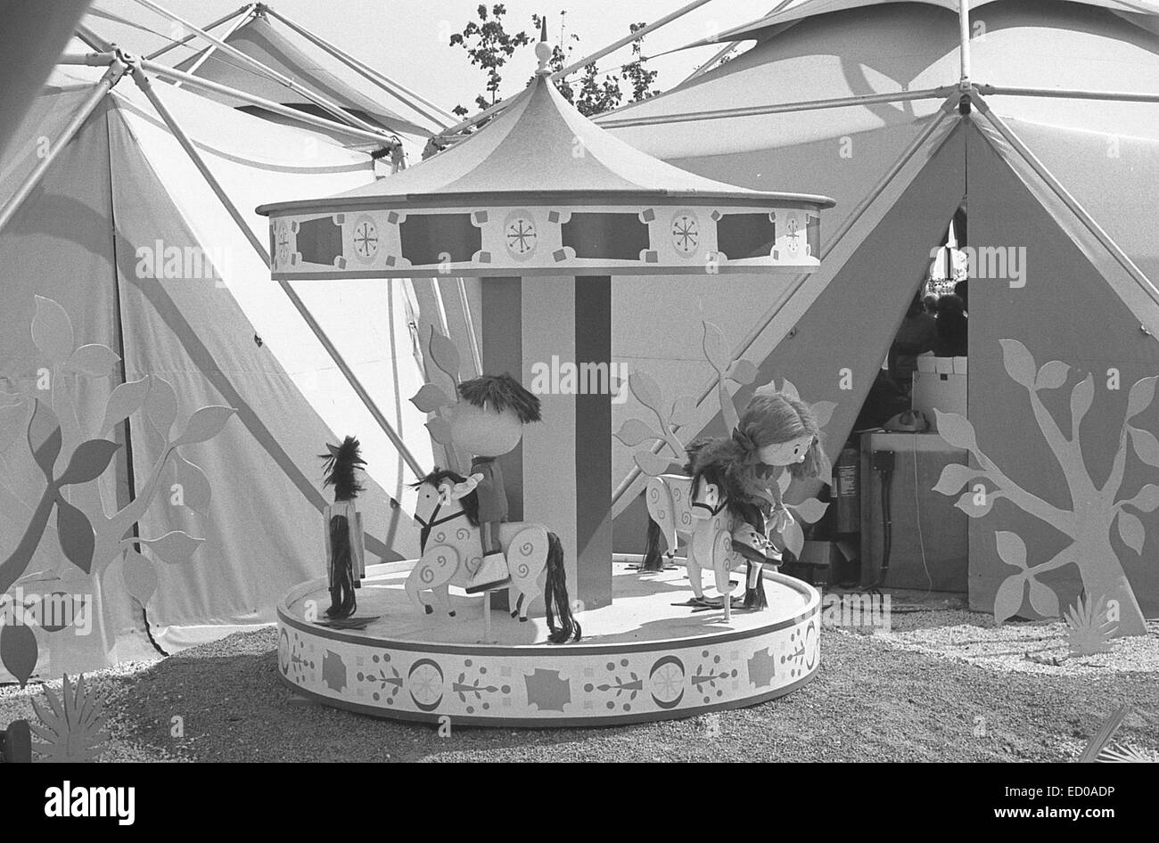 bw image from the Liverpool Garden Festival in 1984 Stock Photo