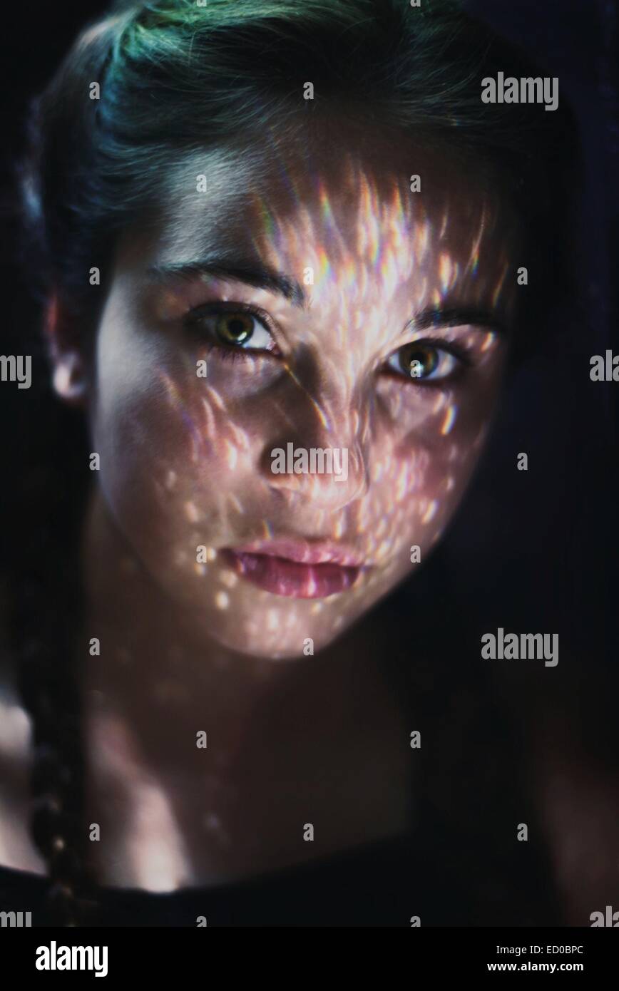 Illuminated Face High Resolution Stock Photography and Images - Alamy