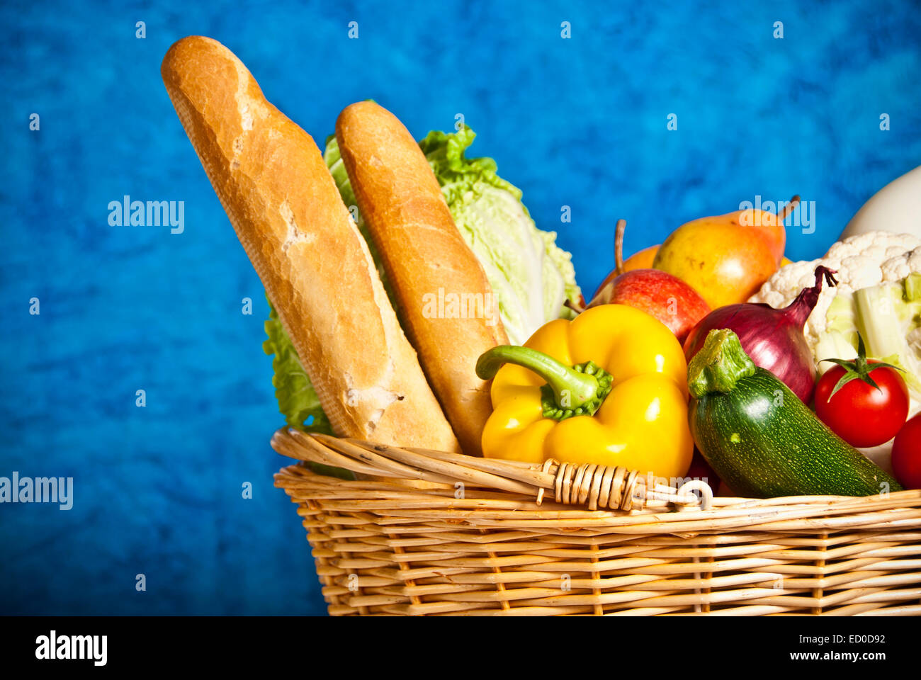 food in a basket Stock Photo Alamy