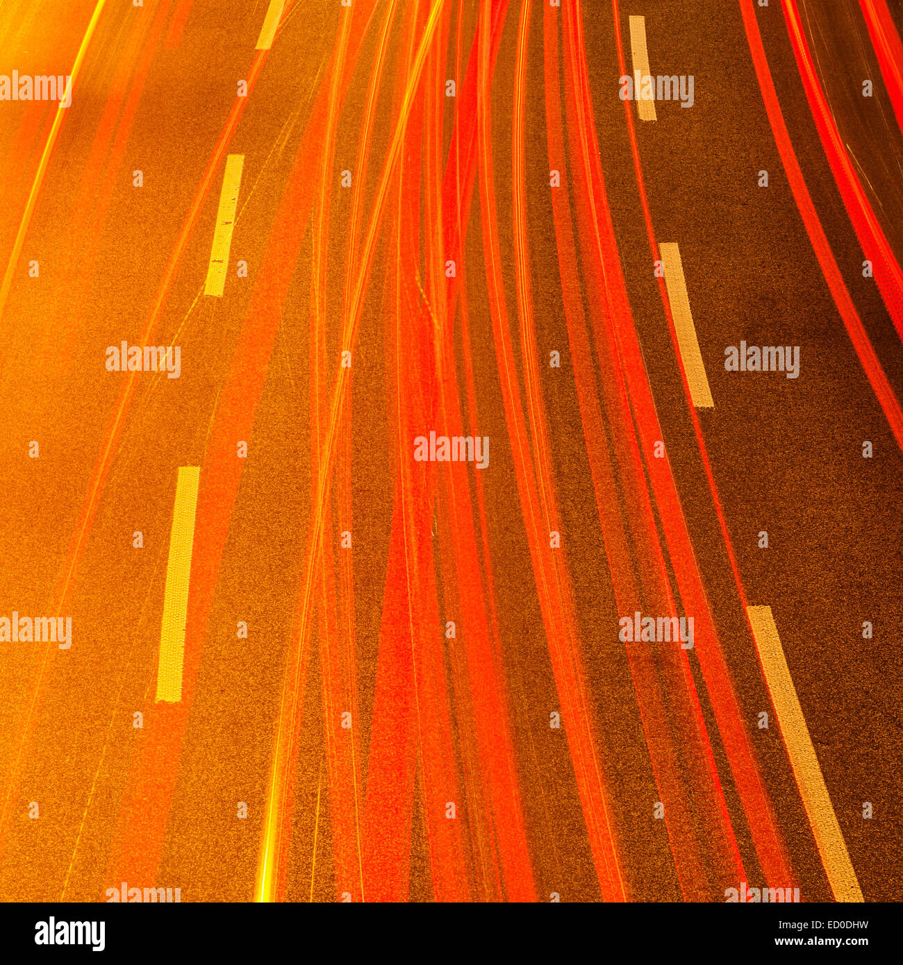 car lights on highway by night Stock Photo Alamy