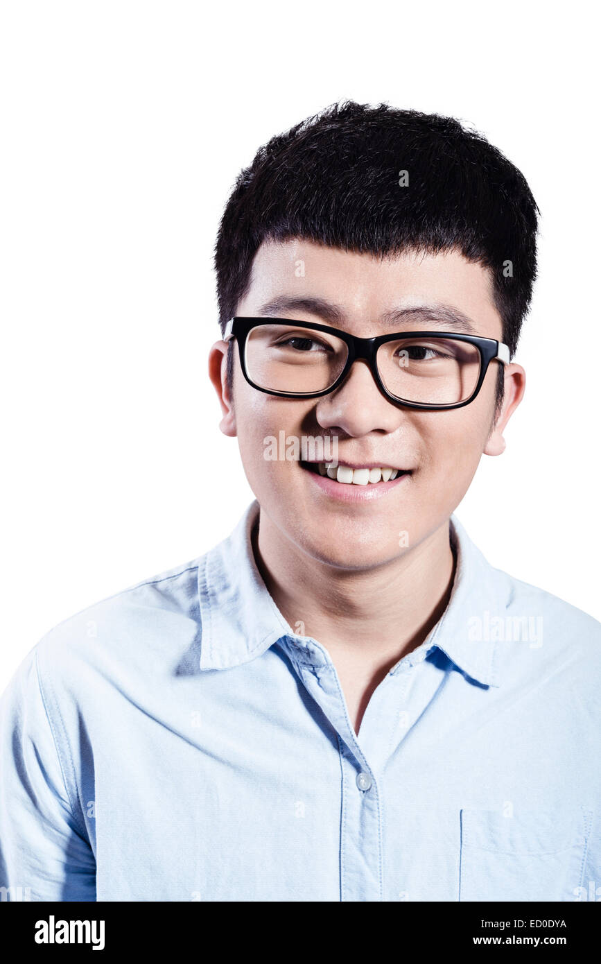 Portrait of young man laughing Stock Photo - Alamy