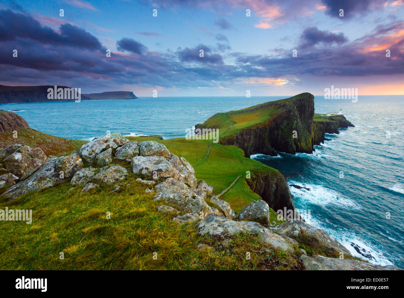 Scotland, Isle of Skye, Neist Point, Scenic view of coastline Stock Photo