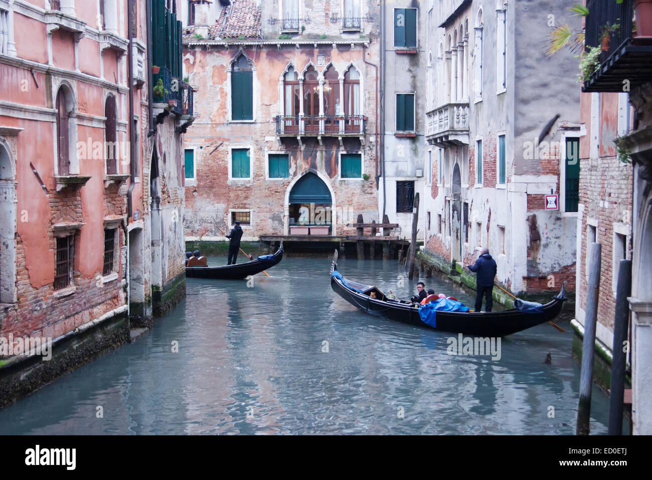 Gondolas Venice Italy TV000302 Stock Photo - Alamy