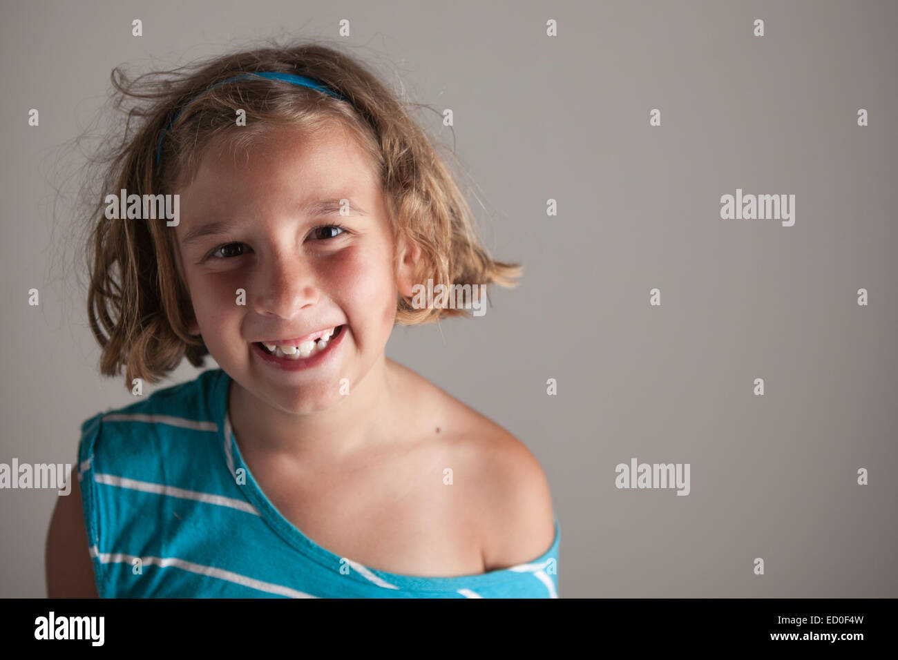 Smiling girl (6-7) Stock Photo
