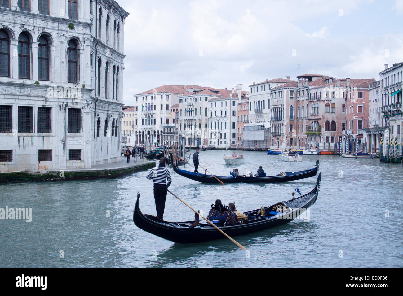 Gondolas Venice Italy TV000305 Stock Photo - Alamy