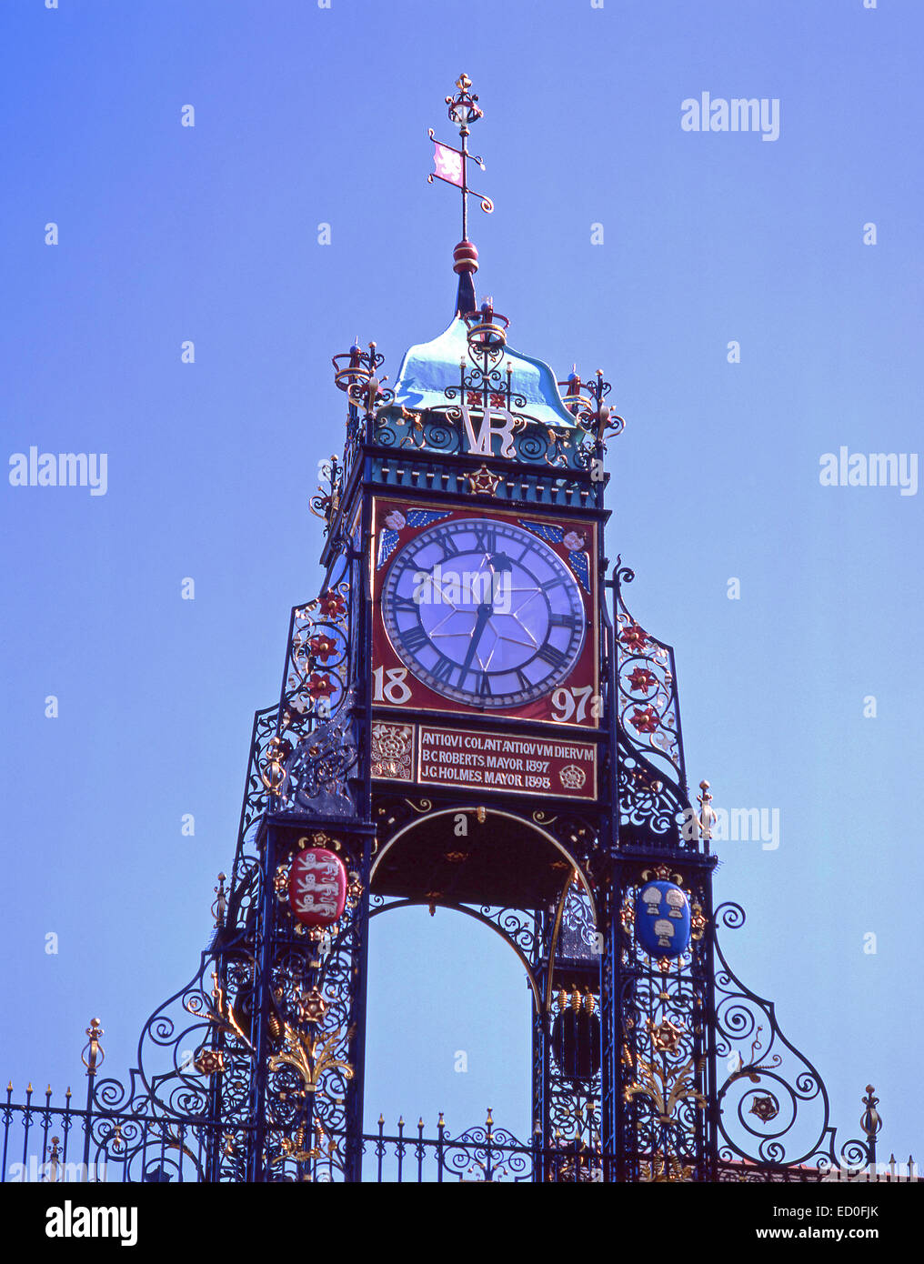 Victorian Eastgate Clock, Eastgate, Chester, Cheshire, England, United