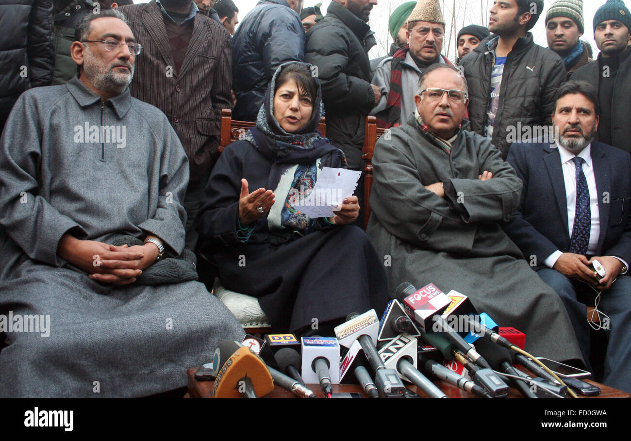Srinagar, Indian Administered Kashmir 23 December PDP president