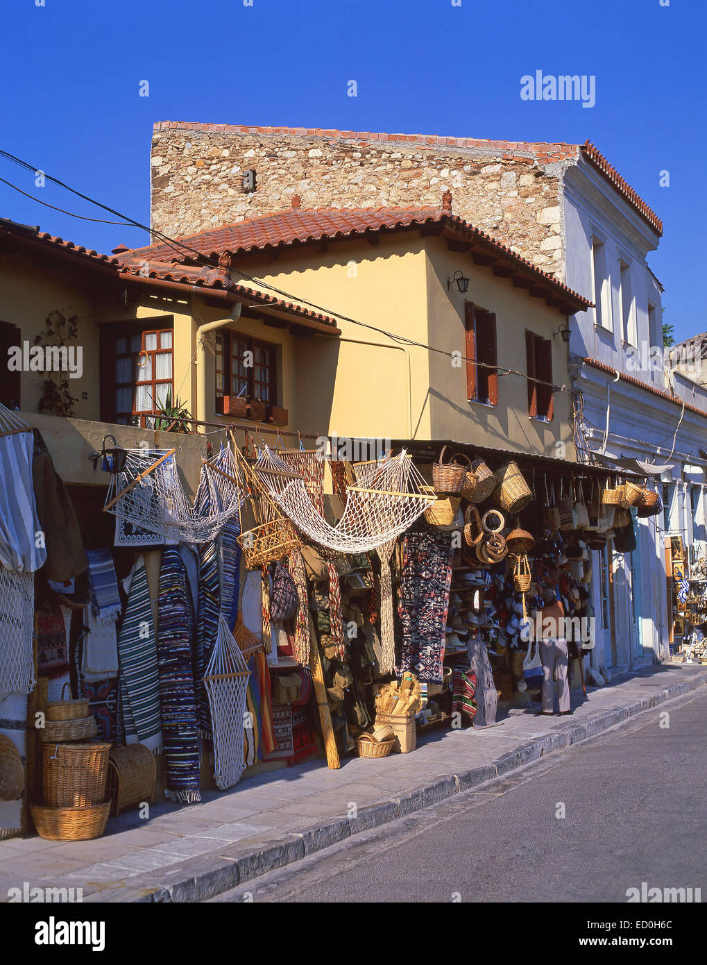 Souvenir shops, Monastiraki, Athens, Attica Region, Greece Stock Photo