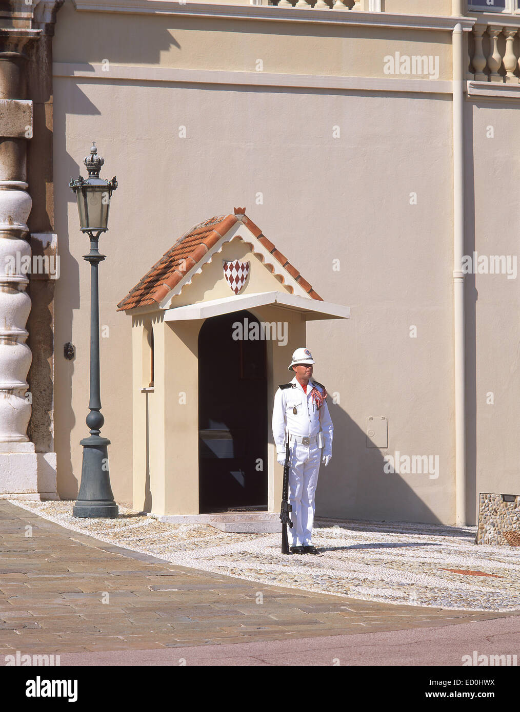 Royal guard, Palais Princier de Monaco, Place du Palais, Monaco-Ville, Principality of Monaco Stock Photo