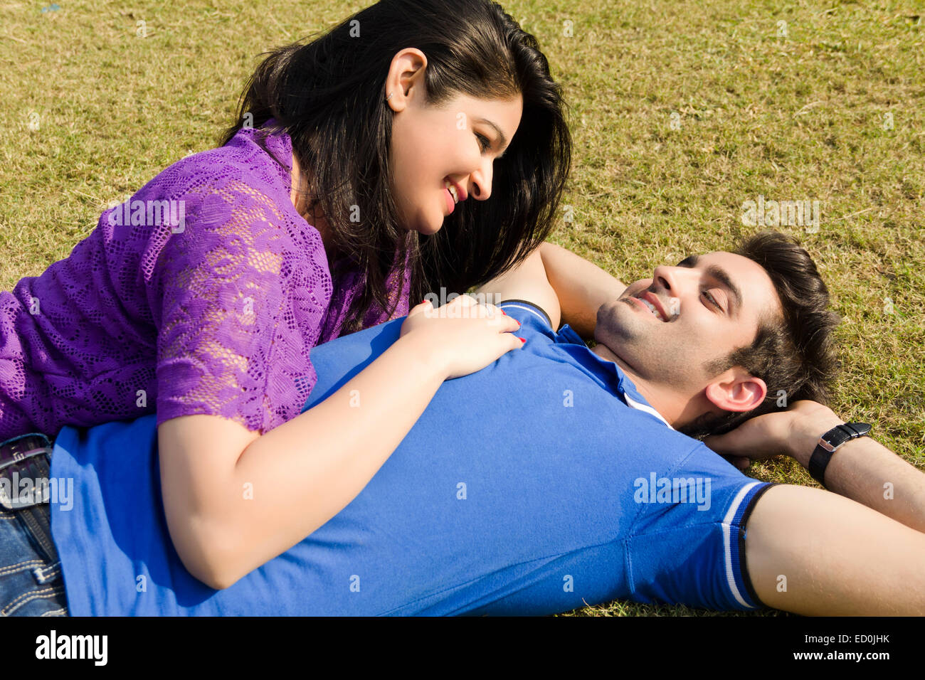 Indian lovers outdoor romance